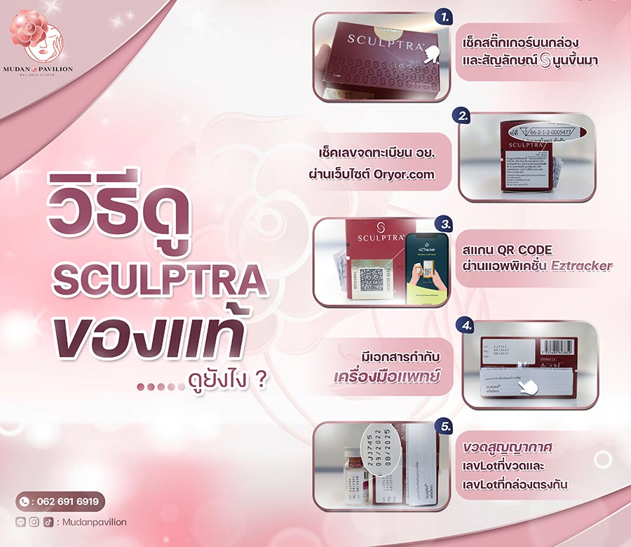 SCULPTRA ของแท้ดูยังไง ? เช็คให้ชัวร์ก่อนฉีด